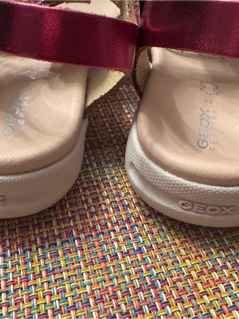 Geox Girls Metallic Pink Strappy Sandals - Brand New - Picture 6 of 7